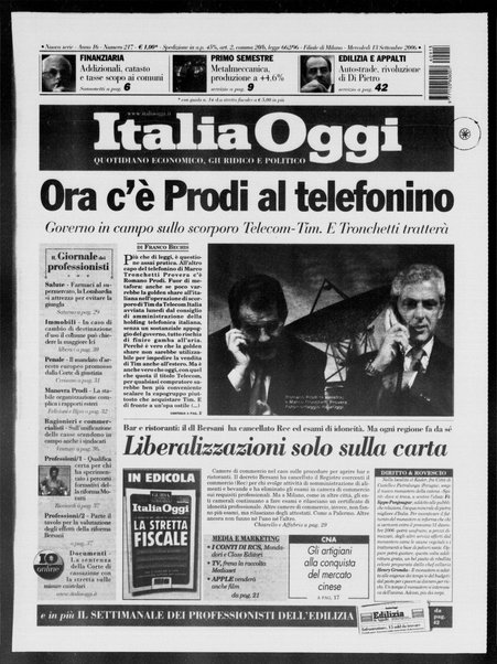 Italia oggi : quotidiano di economia finanza e politica